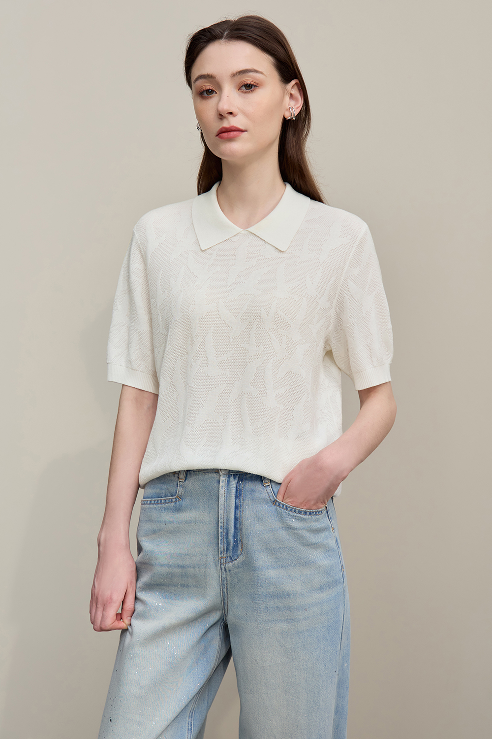 Bird Jacquard Knit Sweater