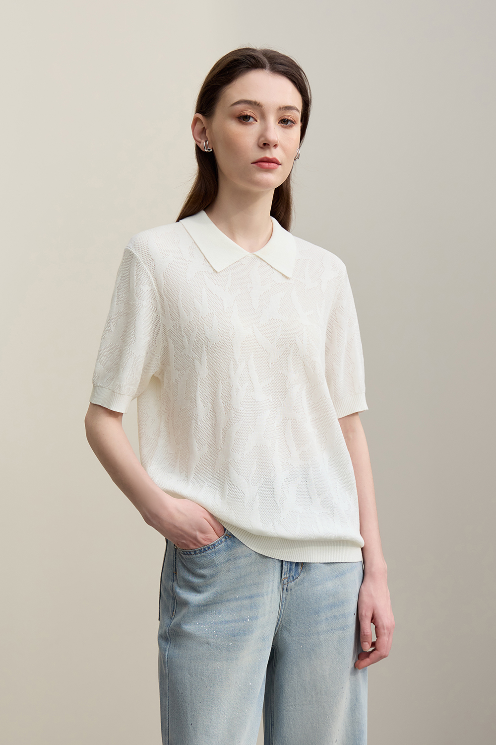 Bird Jacquard Knit Sweater