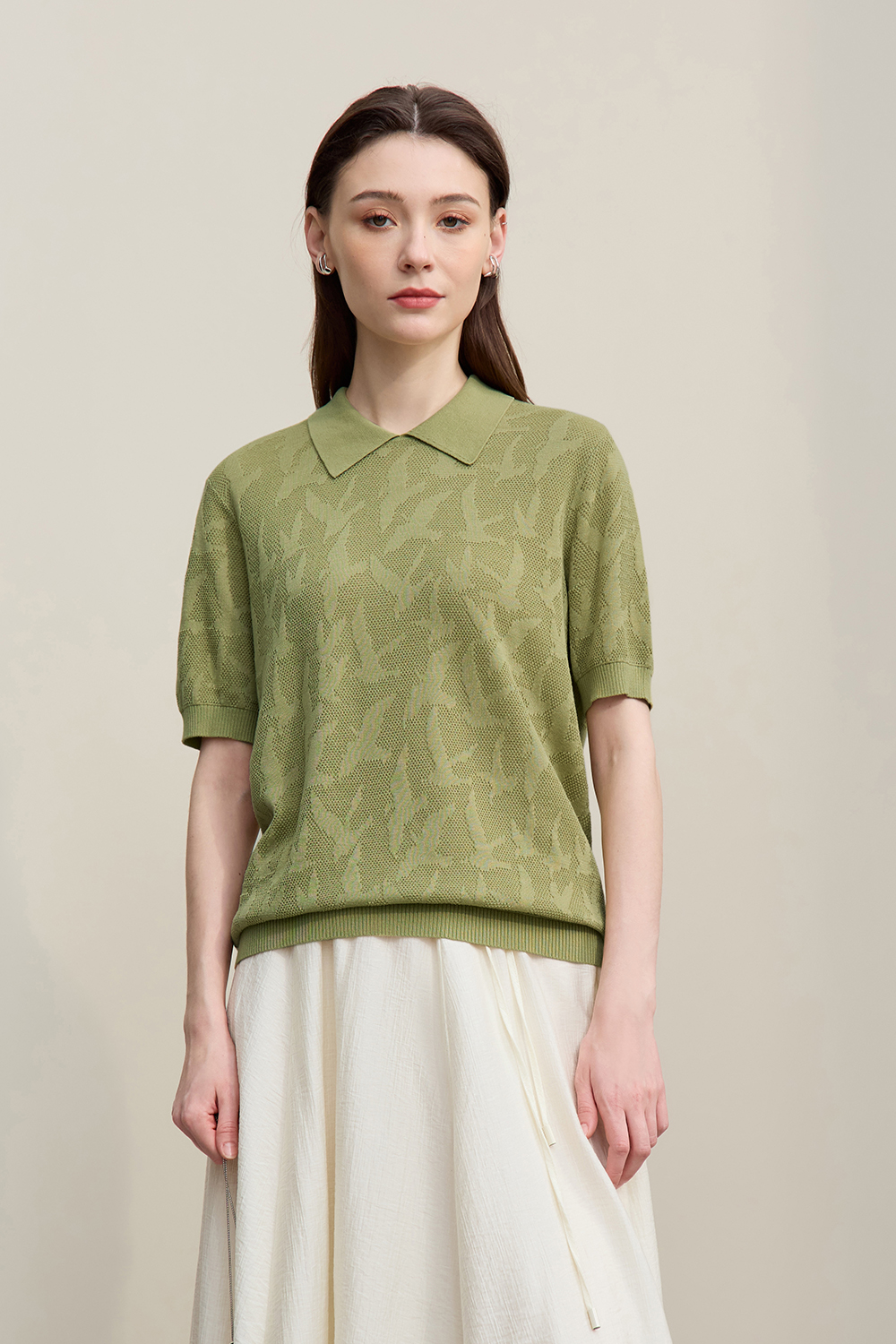 Bird Jacquard Knit Sweater