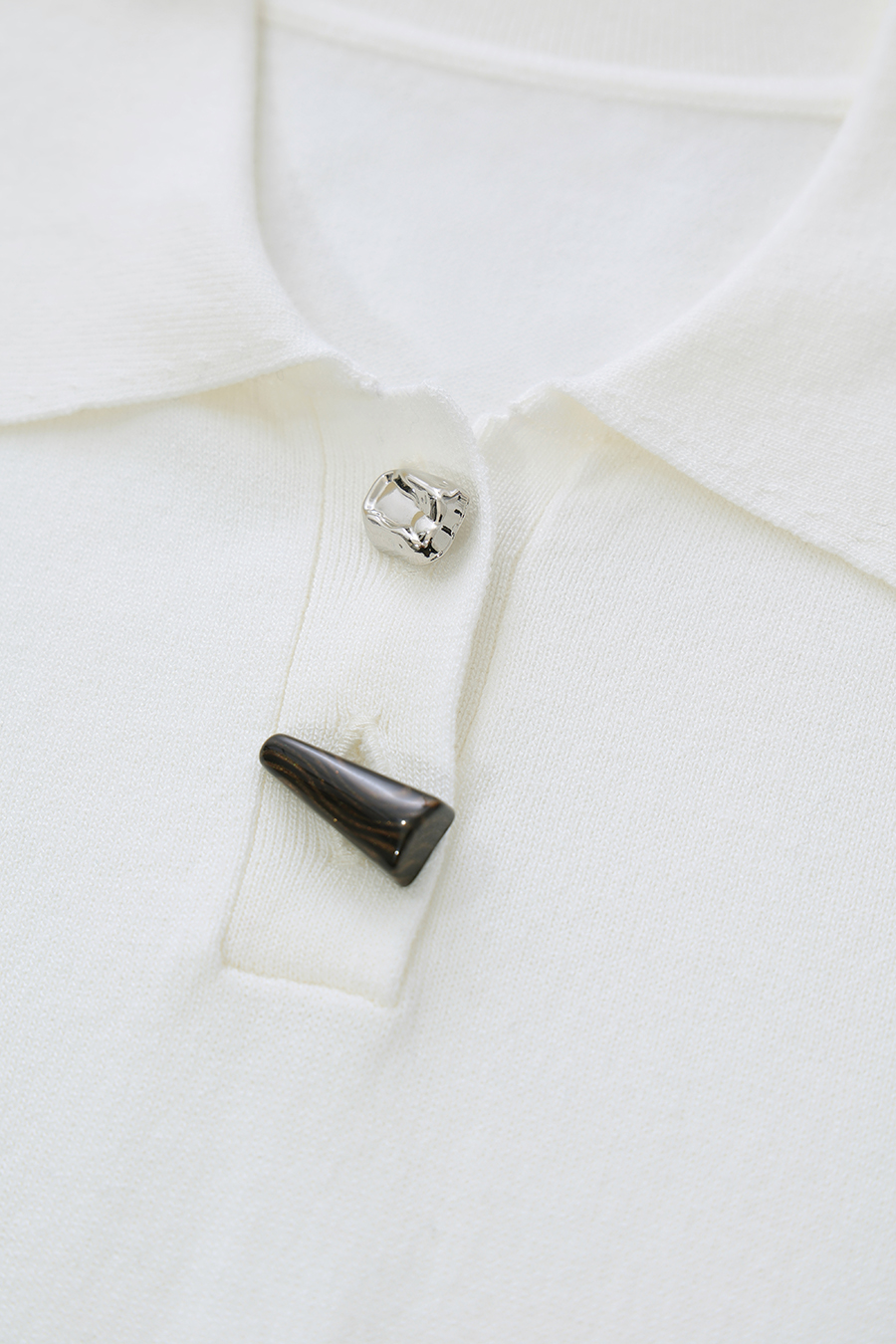 Polo Neck Knit Sweater|AMII
