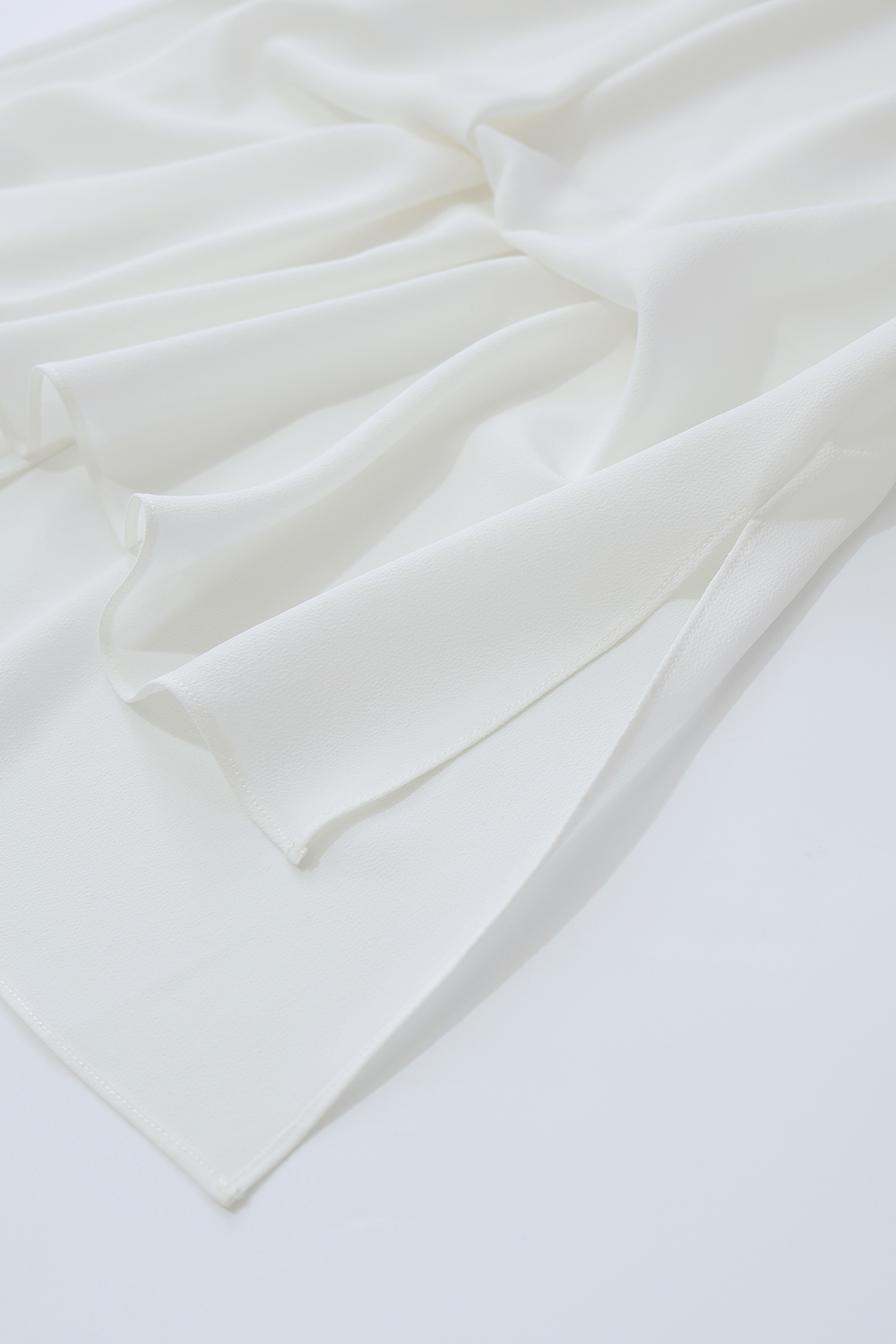 Asymmetric Gathered Chiffon Blouse|AMII