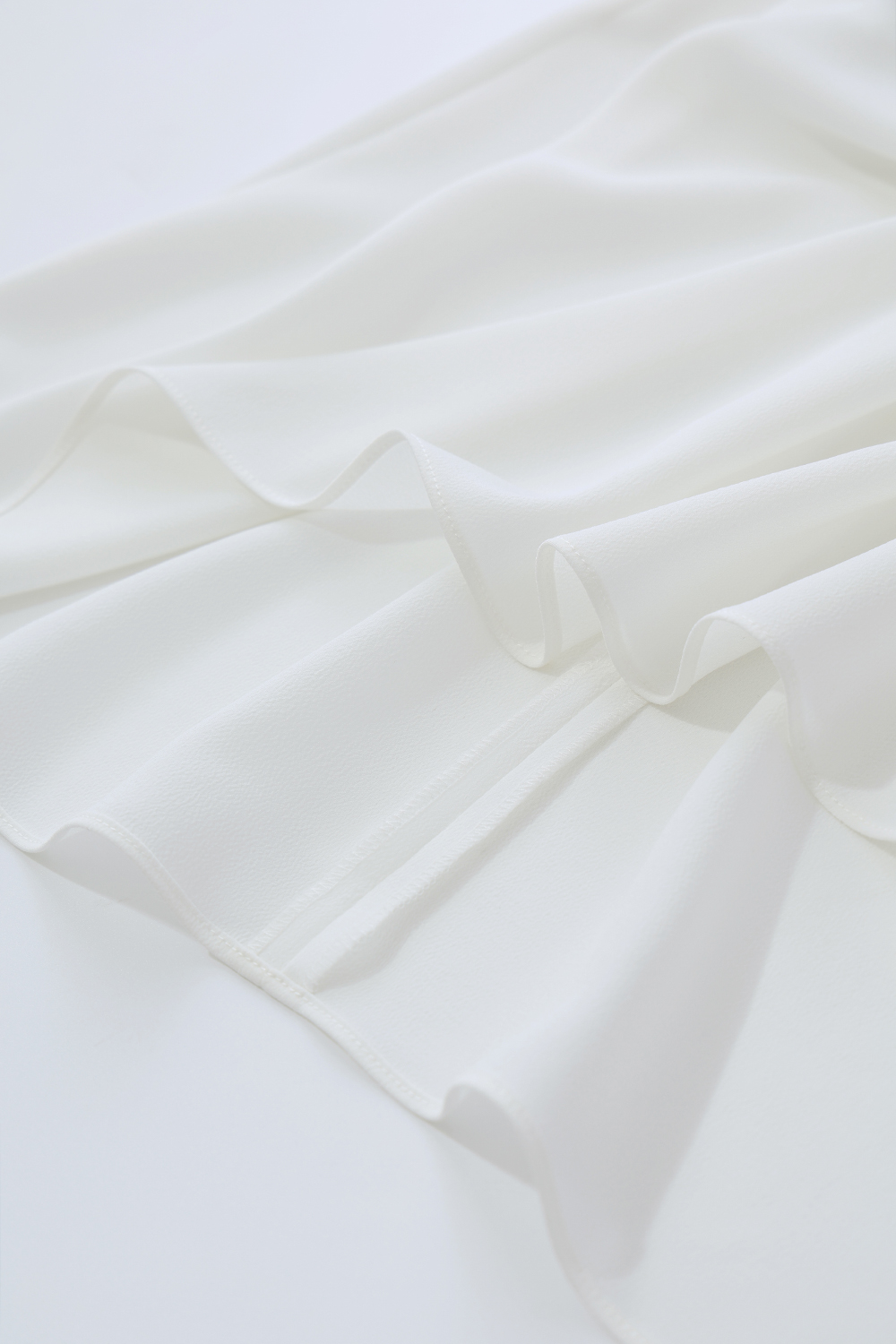 Asymmetric Gathered Chiffon Blouse|AMII