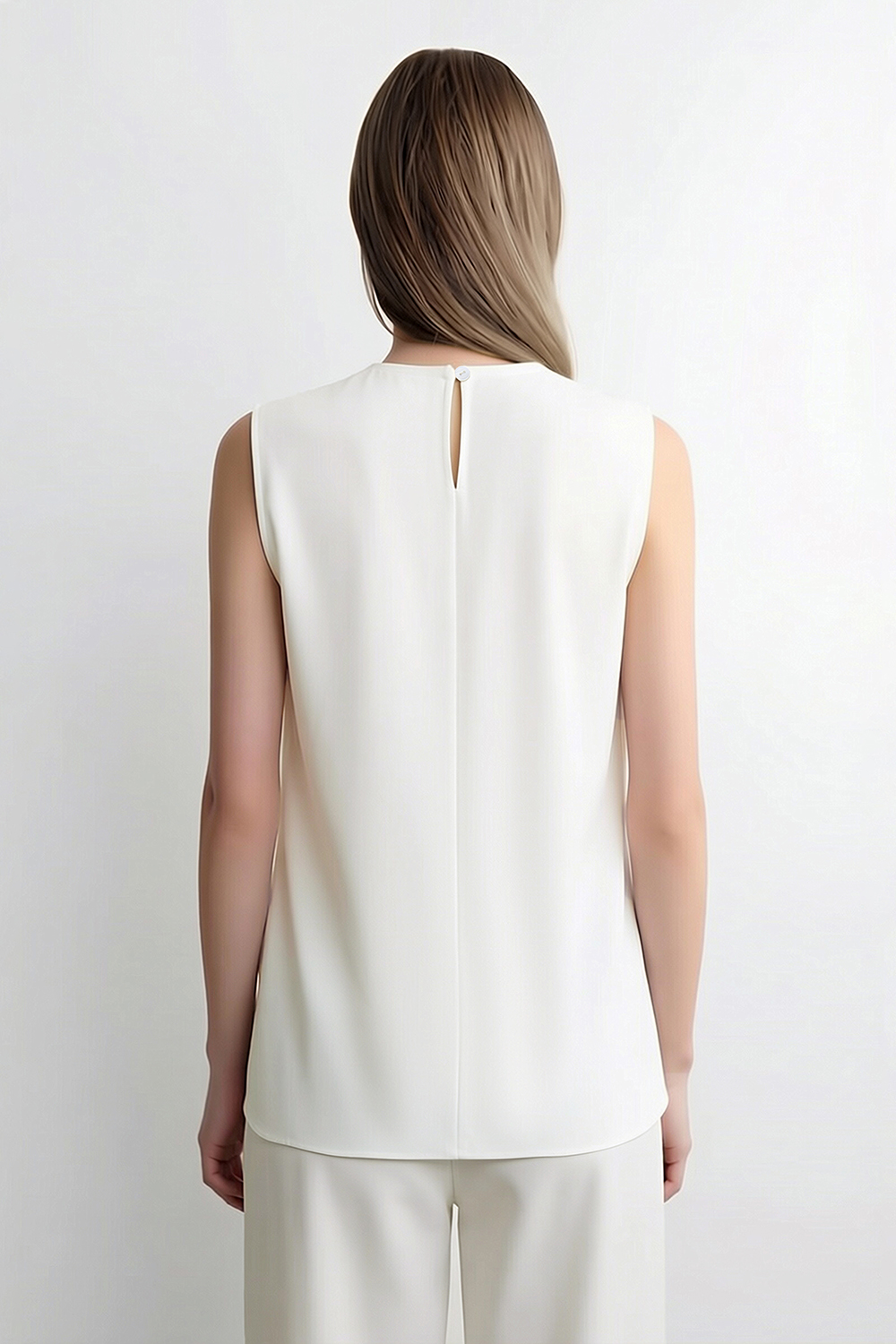 Asymmetric Gathered Chiffon Blouse|AMII