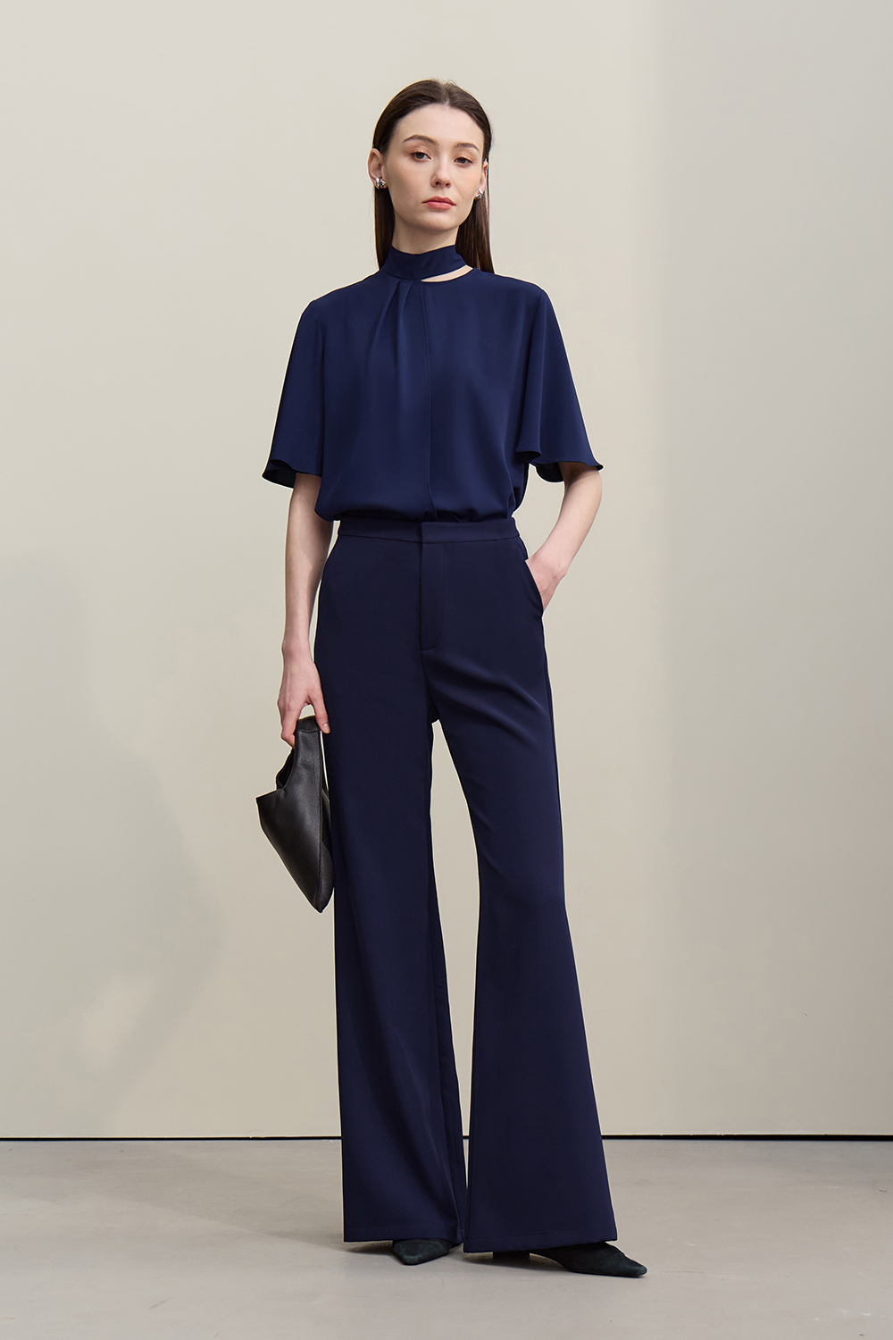 Ribbon Tie Chiffon Blouse|AMII