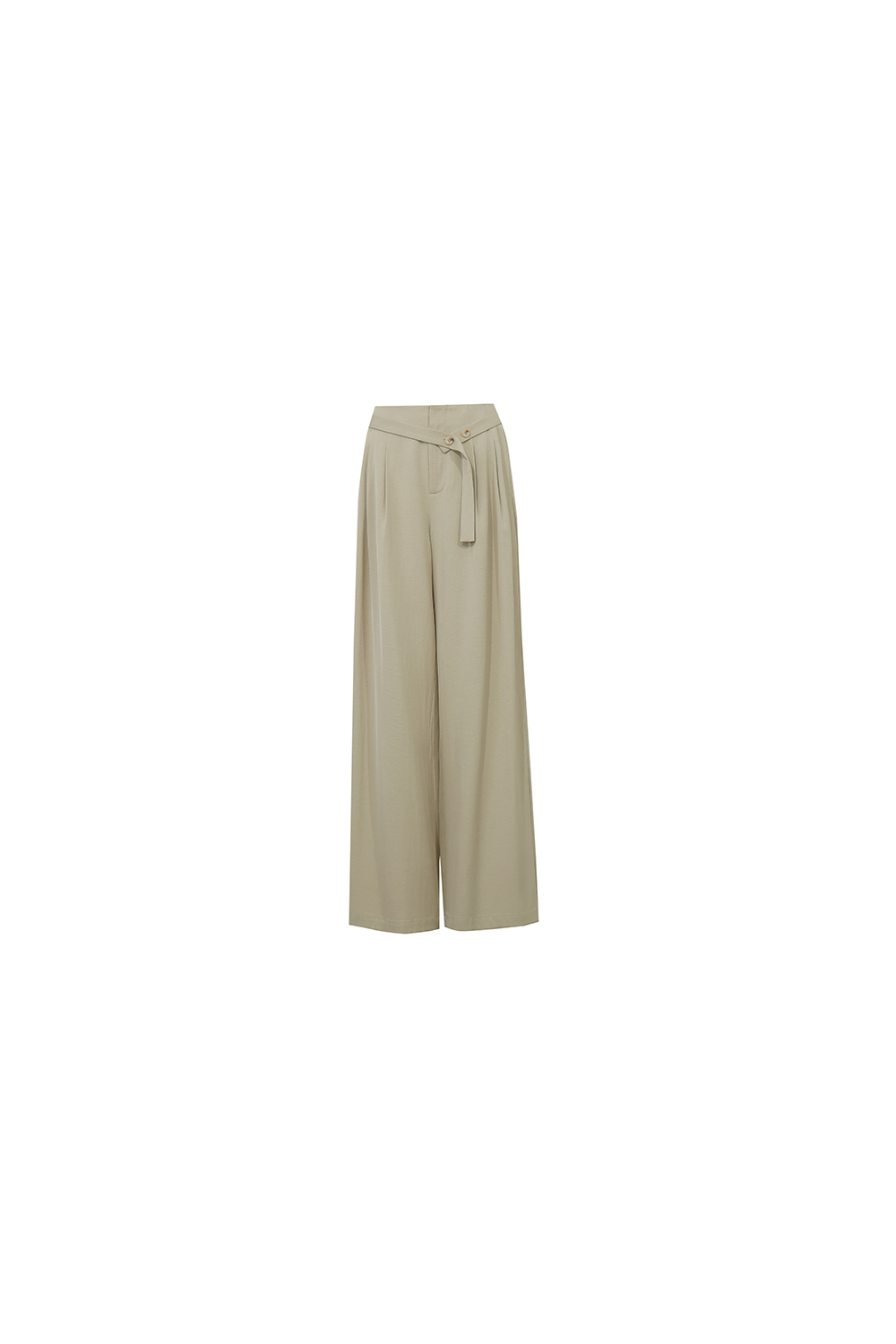 Belt Decorated Casual Pants