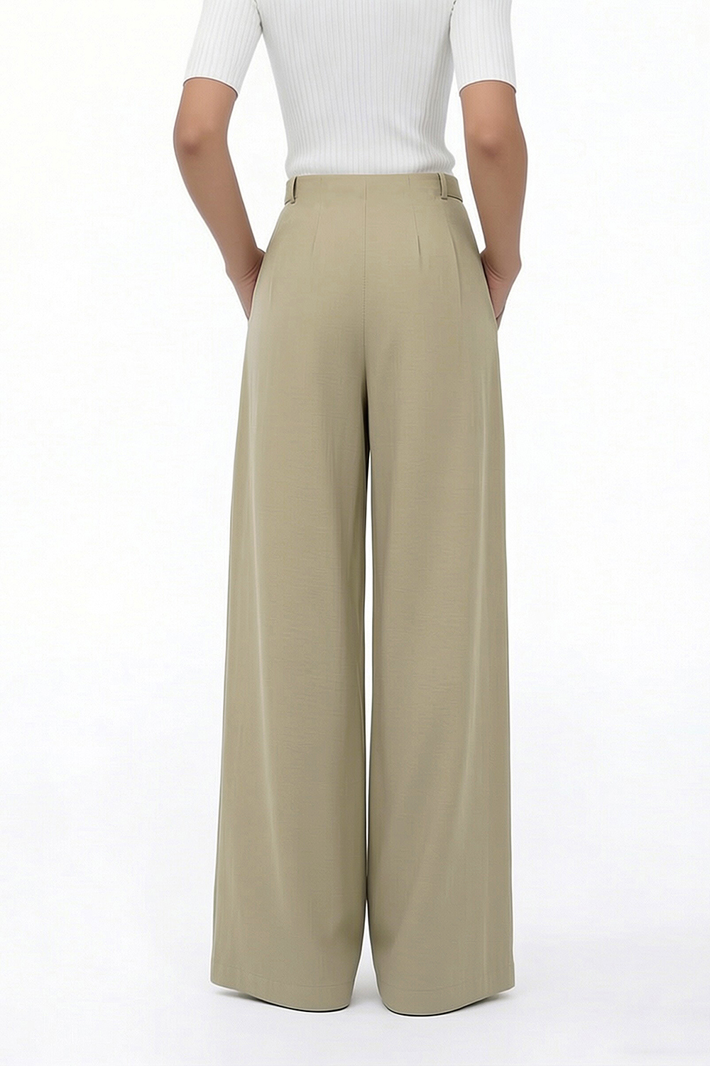 Belt Decorated Casual Pants