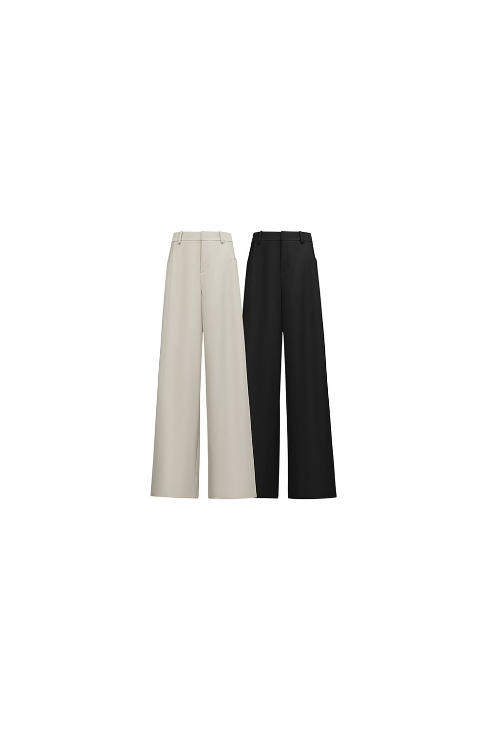 Pleated Wide Leg Casual Pants