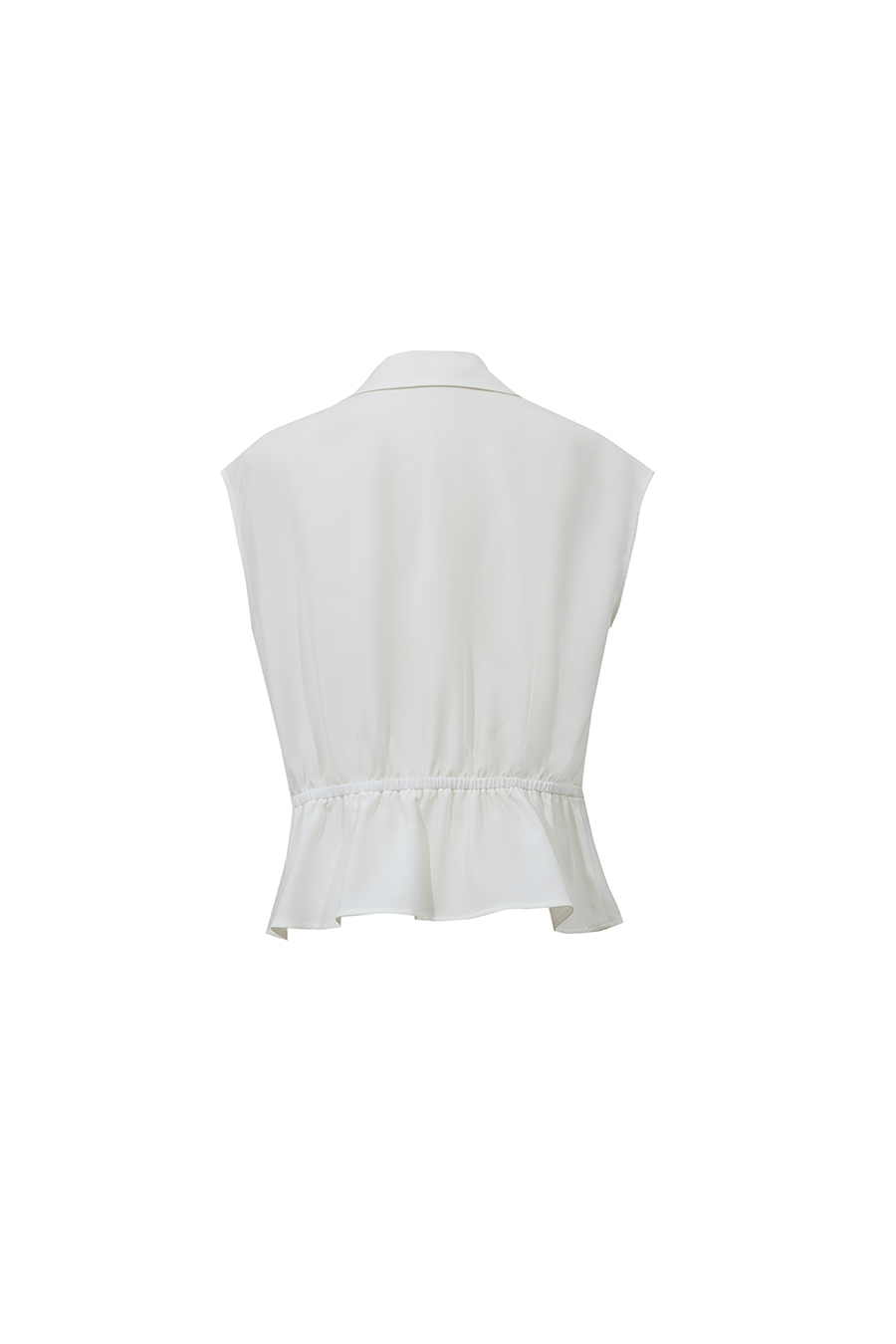 Lapel Cap Sleeve Chiffon Blouse|AMII