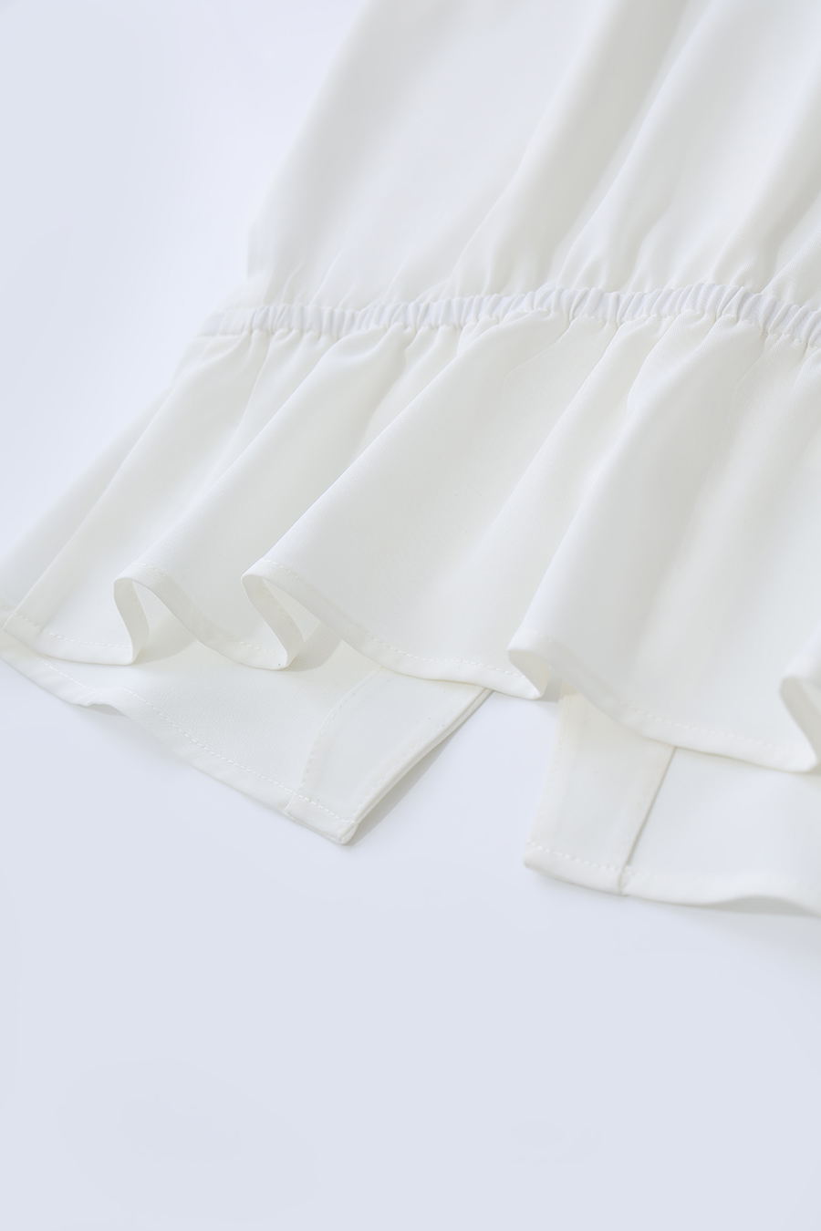 Lapel Cap Sleeve Chiffon Blouse|AMII