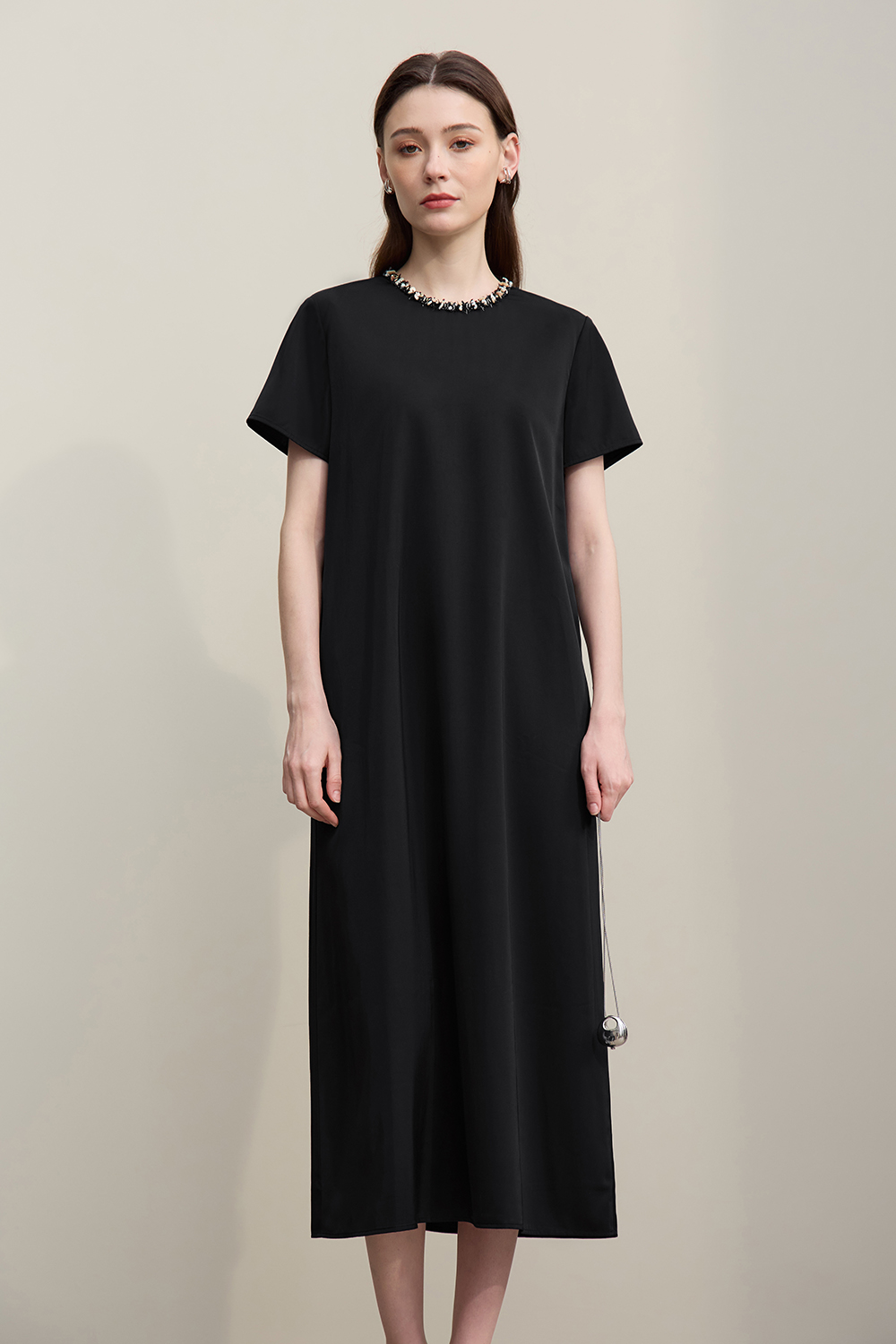 Tweed Style Short Sleeve Dress