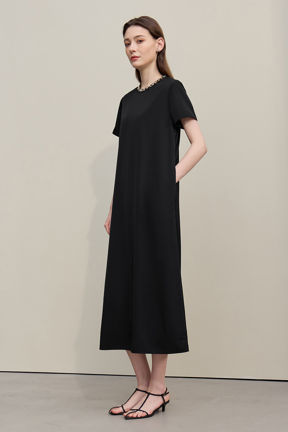 Tweed Style Short Sleeve Dress