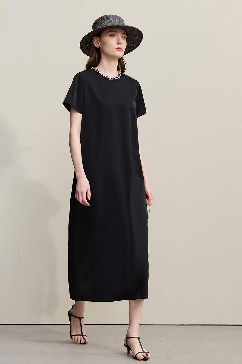 Tweed Style Short Sleeve Dress