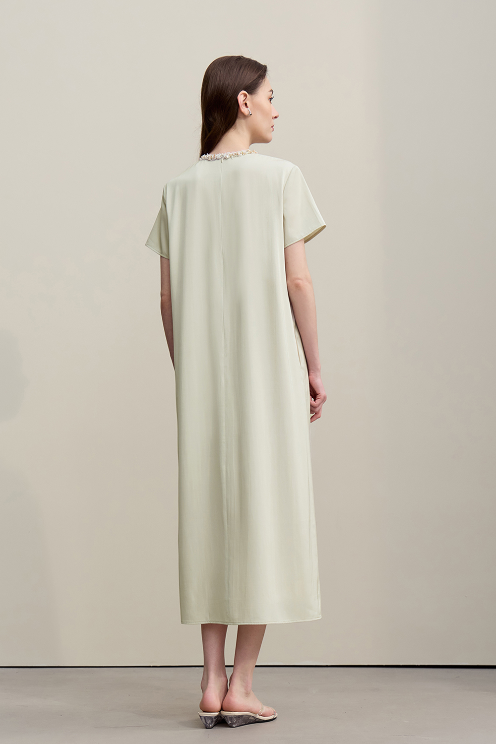 Tweed Style Short Sleeve Dress