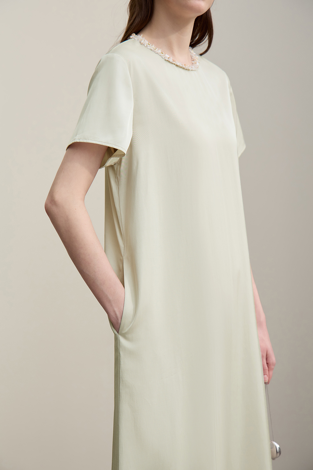 Tweed Style Short Sleeve Dress