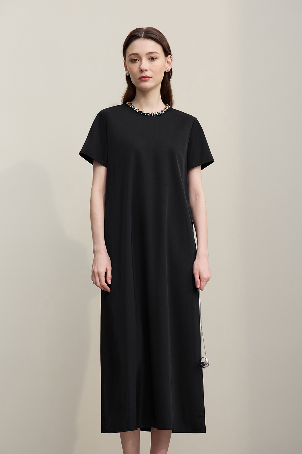 Tweed Style Short Sleeve Dress