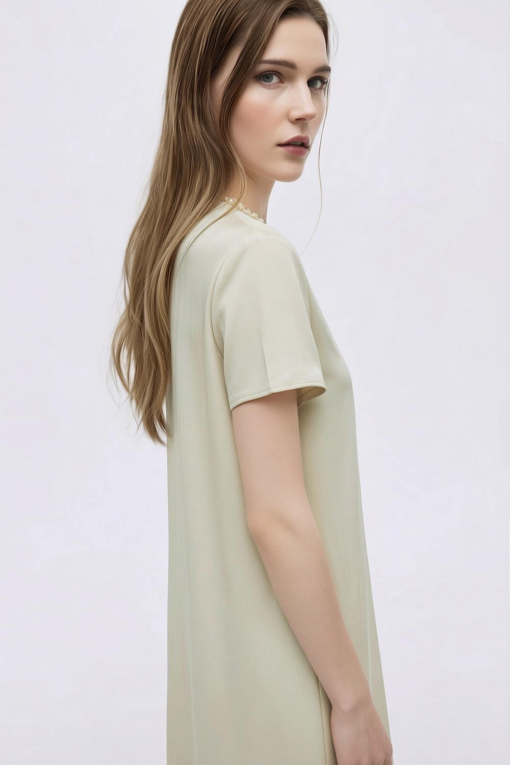 Tweed Style Short Sleeve Dress