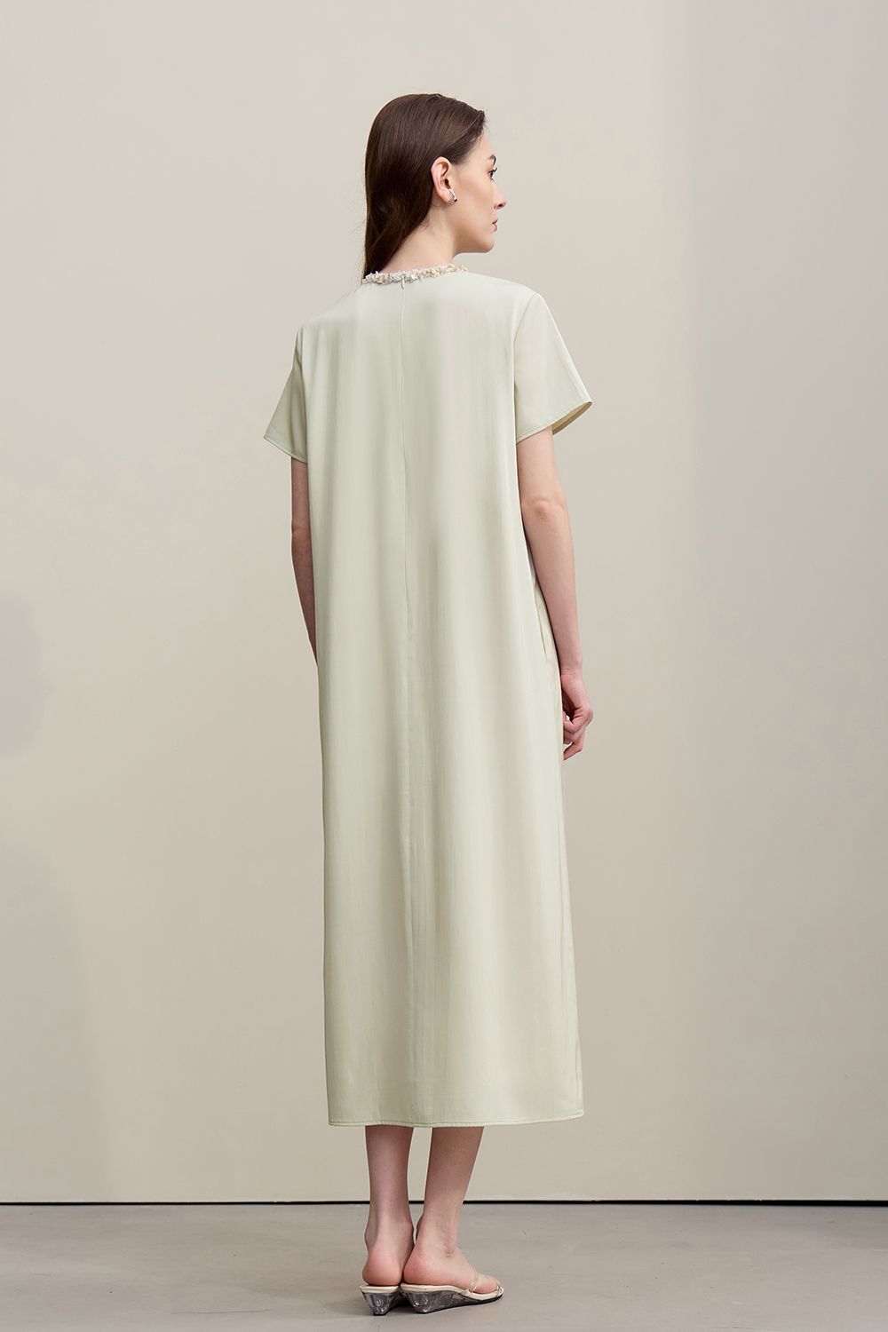 Tweed Style Short Sleeve Dress