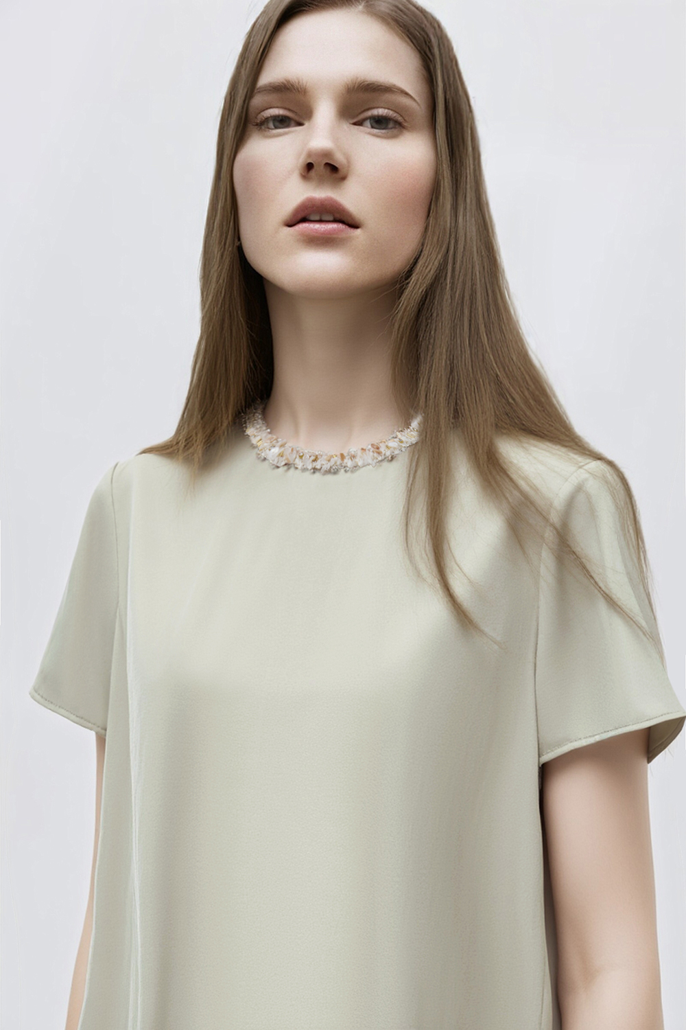 Tweed Style Short Sleeve Dress