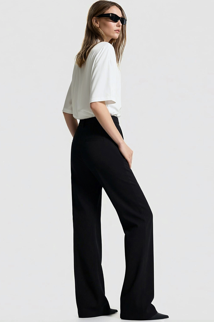 Stand Collar Ruffle Shirt|AMII