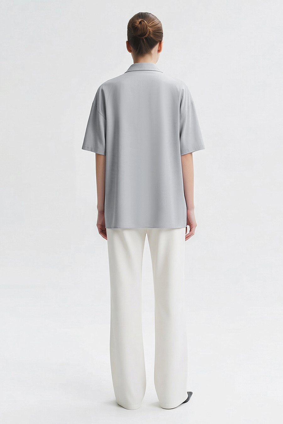 Stand Collar Ruffle Shirt|AMII