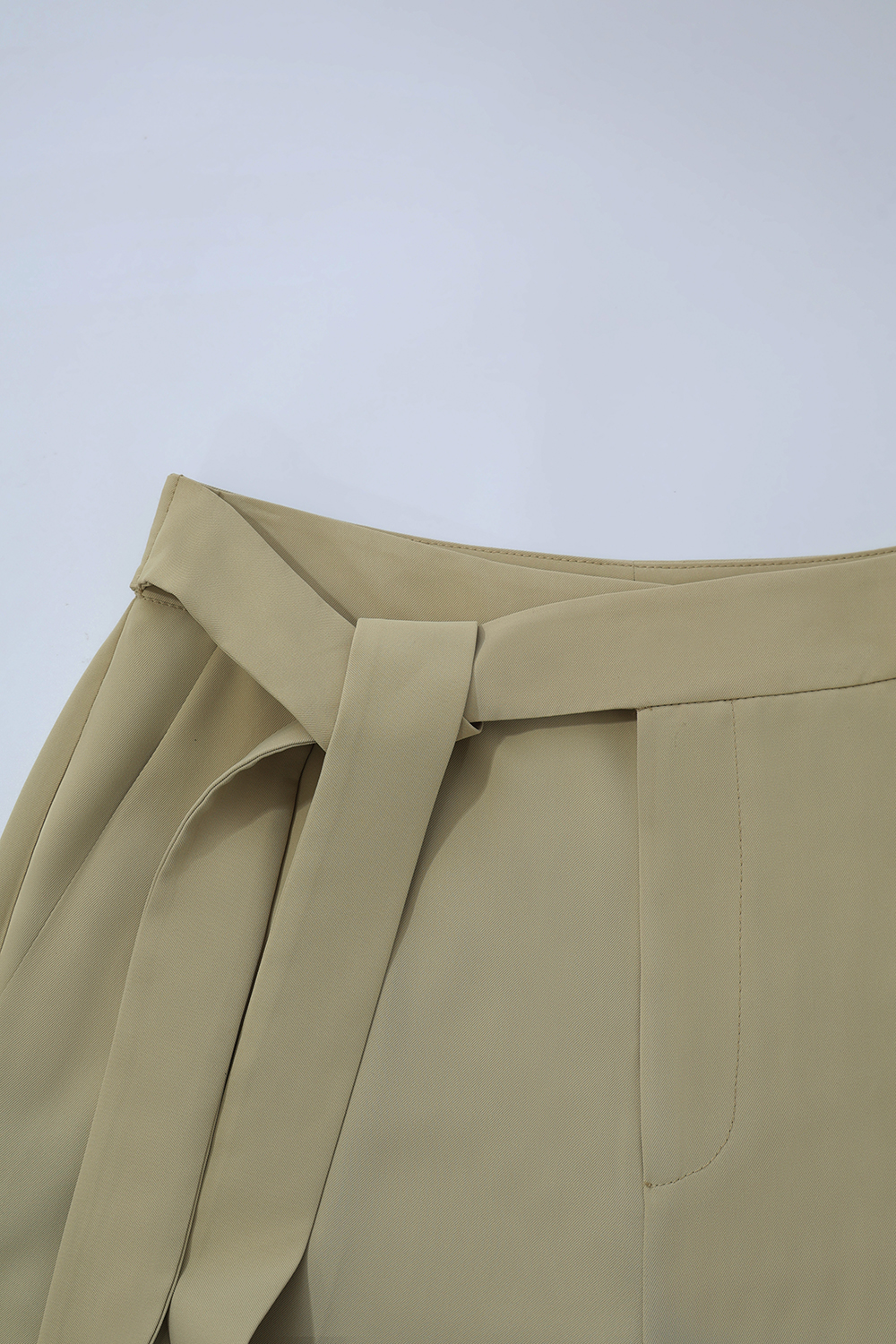 Tie Waist Wide Leg Casual Pants