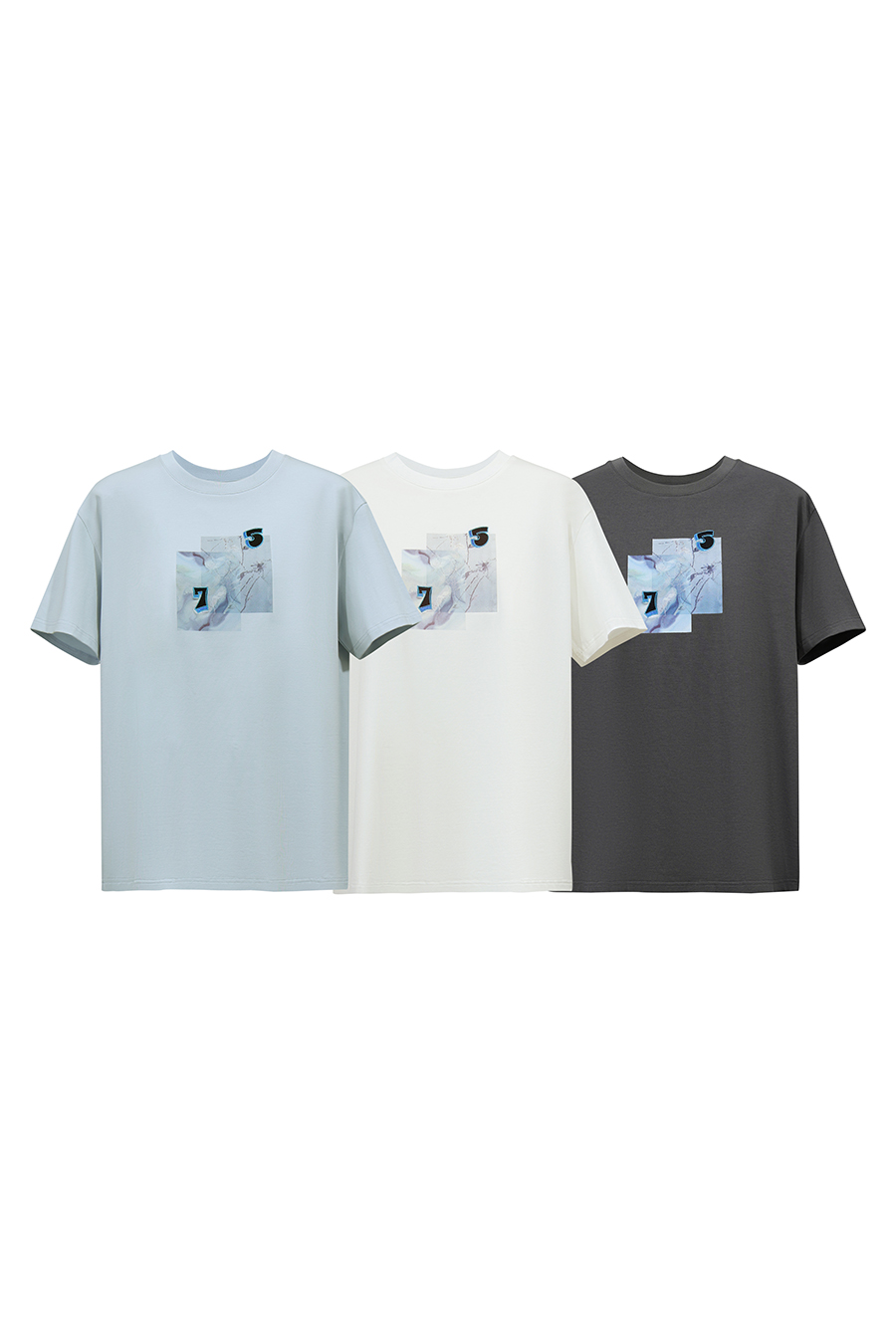 Printed Embroidery Short Sleeve T-Shirt|AMII