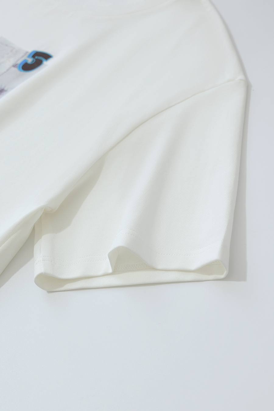 Printed Embroidery Short Sleeve T-Shirt|AMII