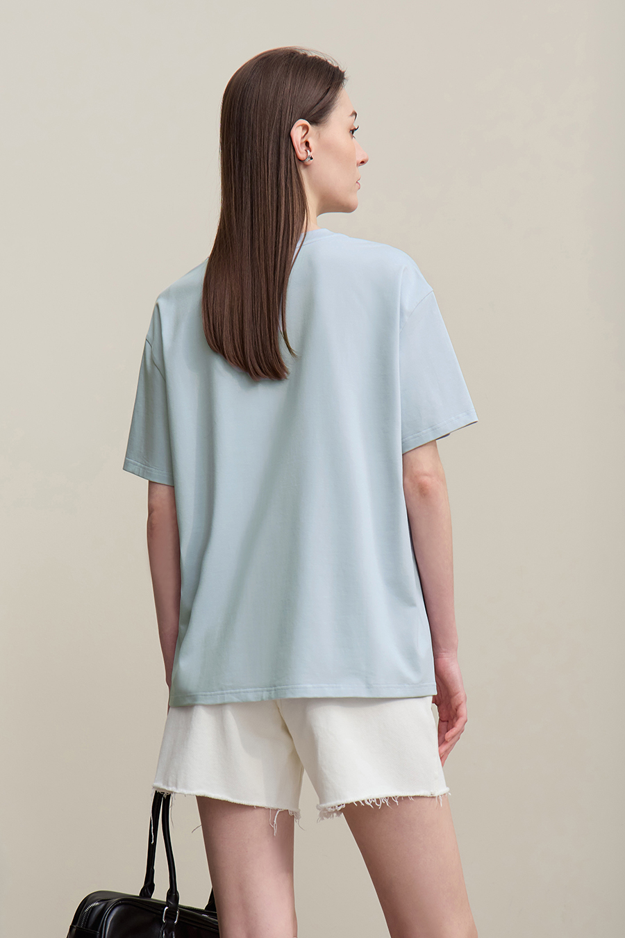 Printed Embroidery Short Sleeve T-Shirt|AMII