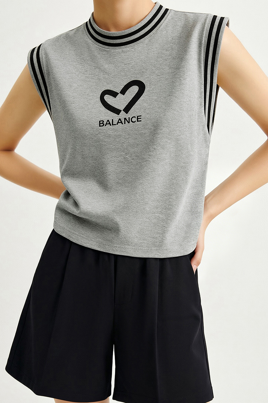 Printed Embroidery Dolman Sleeve T-Shirt|AMII