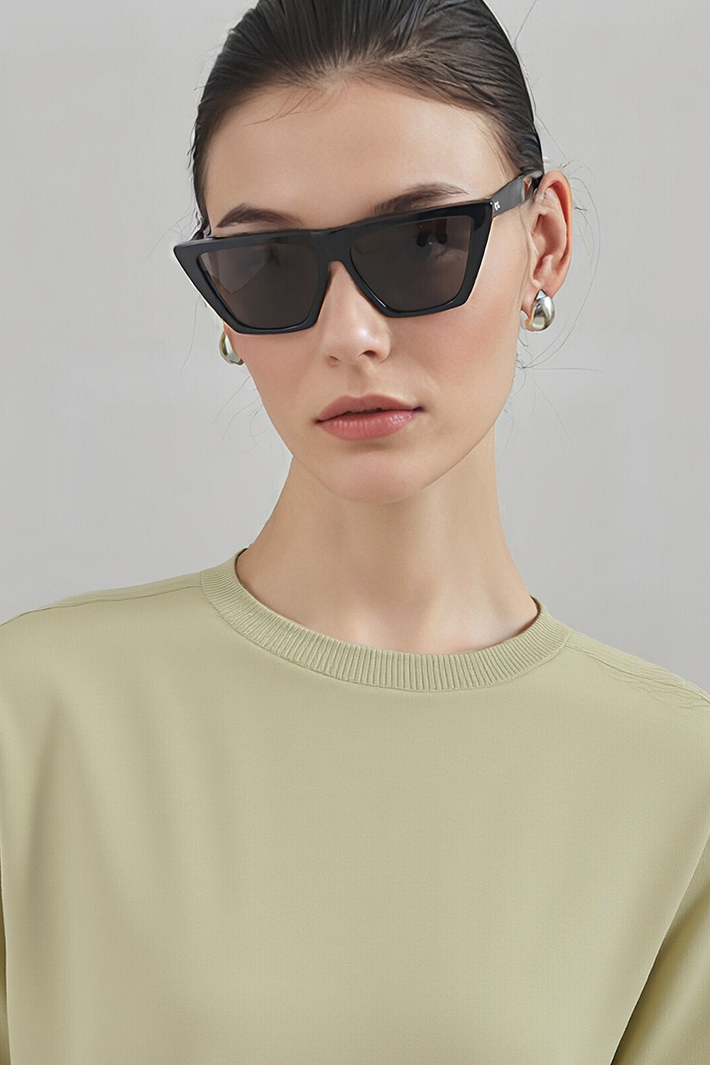 Rib Spliced Round Neck T-Shirt|AMII