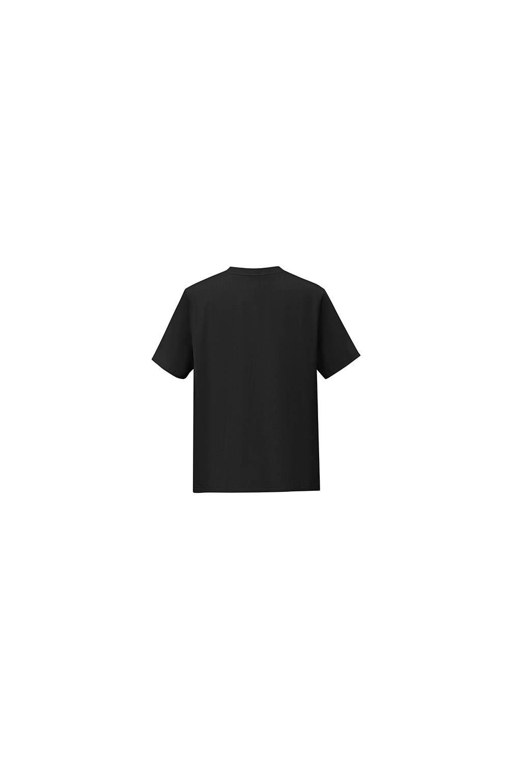 Rib Spliced Round Neck T-Shirt|AMII
