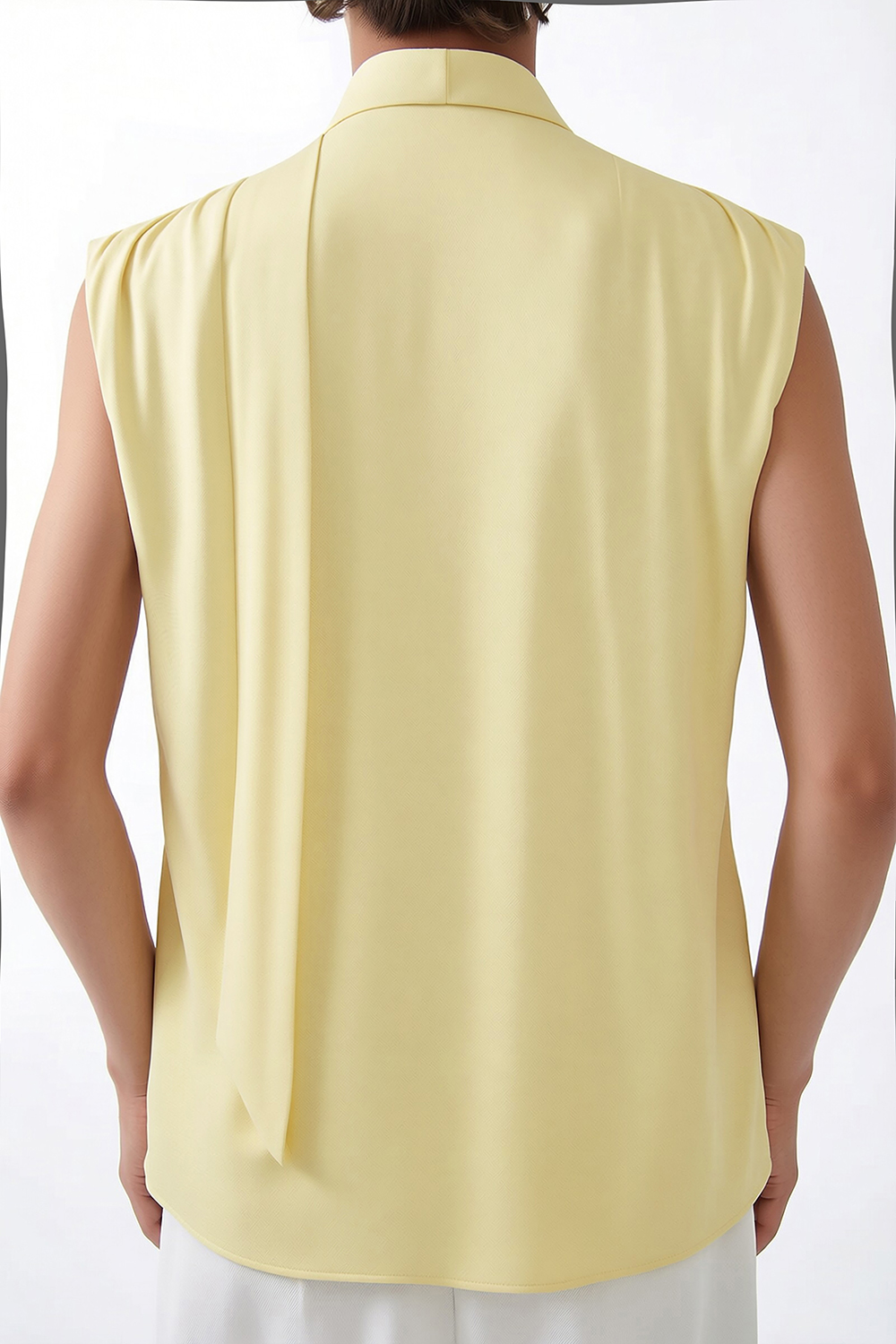 Tie Satin Chiffon Top