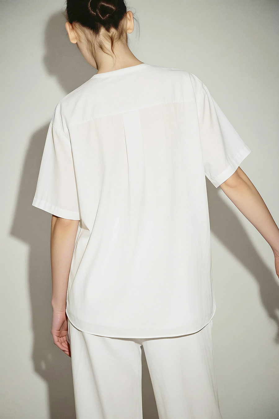 Chinese Style Round Neck Frog Button Shirt|AMII