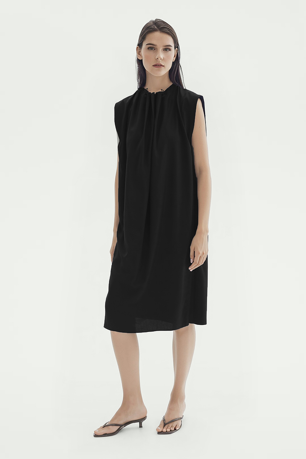 Cotton Wide Strap Dress