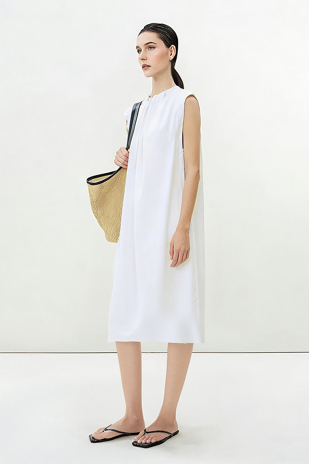 Cotton Wide Strap Dress