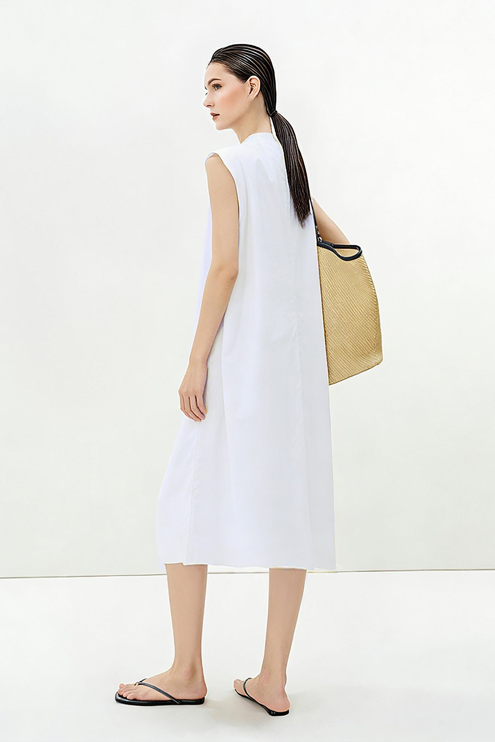 Cotton Wide Strap Dress