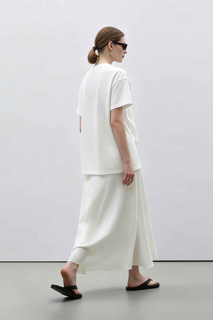 Bow Drop Shoulder T-Shirt|AMII