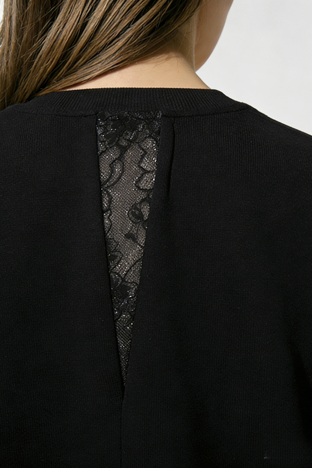 Lace Spliced Slit Dress