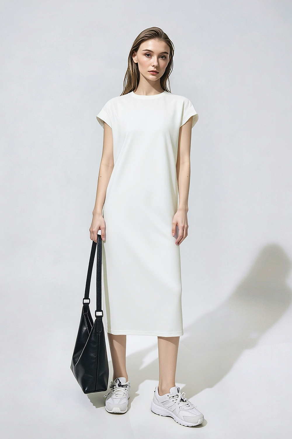 Lace Spliced Slit Dress