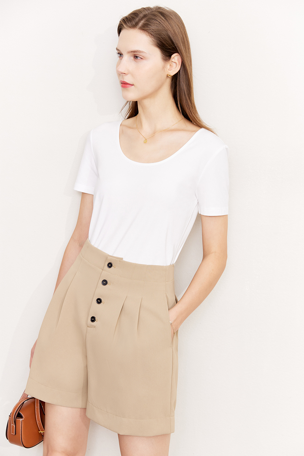 Lace Spliced Backless T-shirt