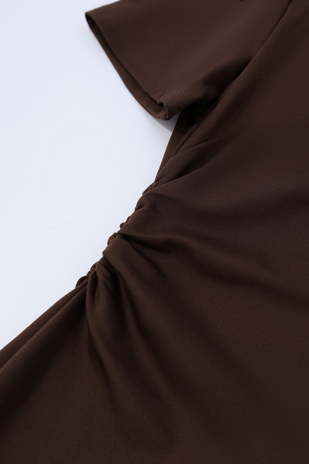 Asymmetric Neck Waist Slim Knit Dress|AMII