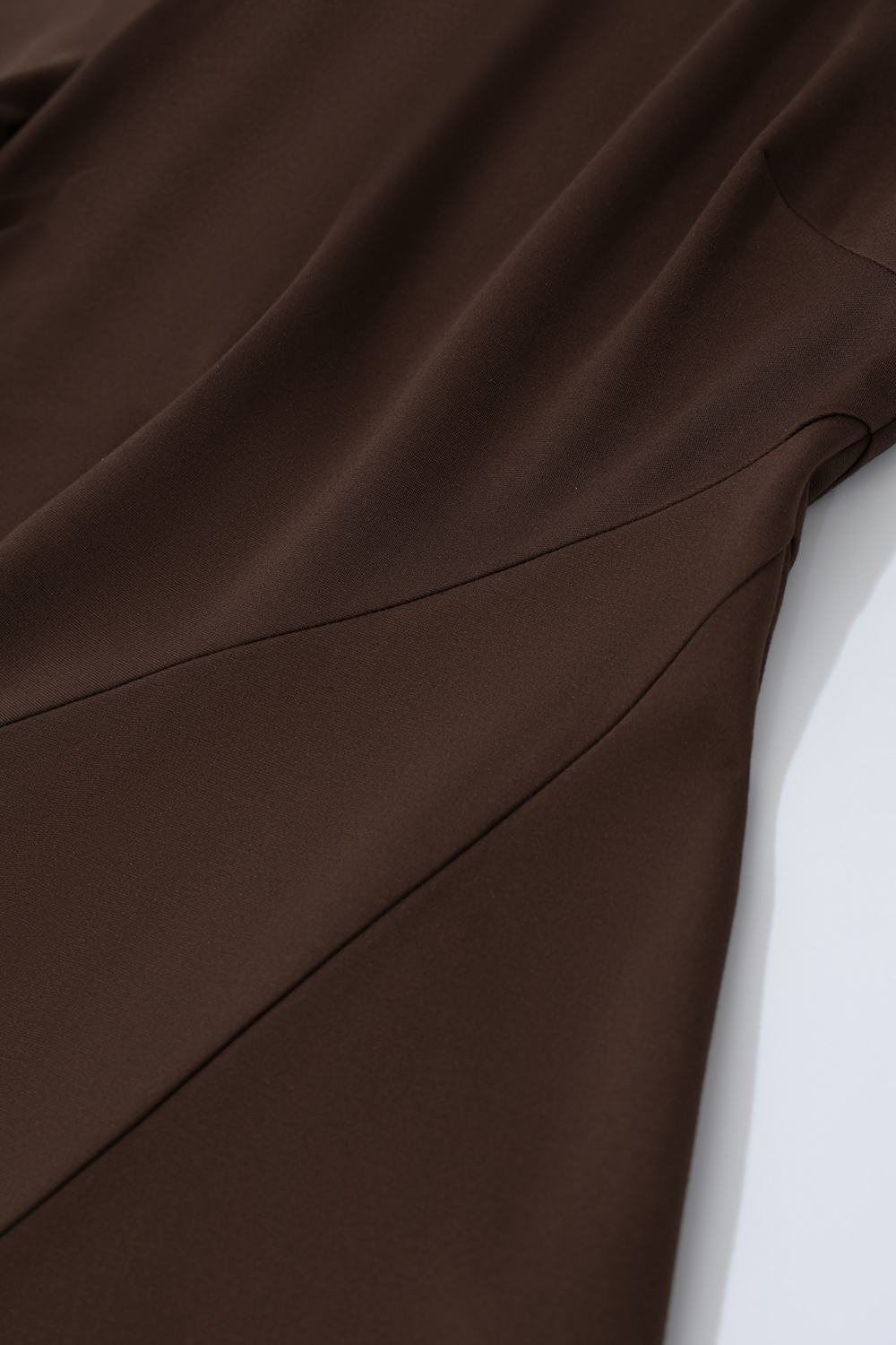 Asymmetric Neck Waist Slim Knit Dress|AMII