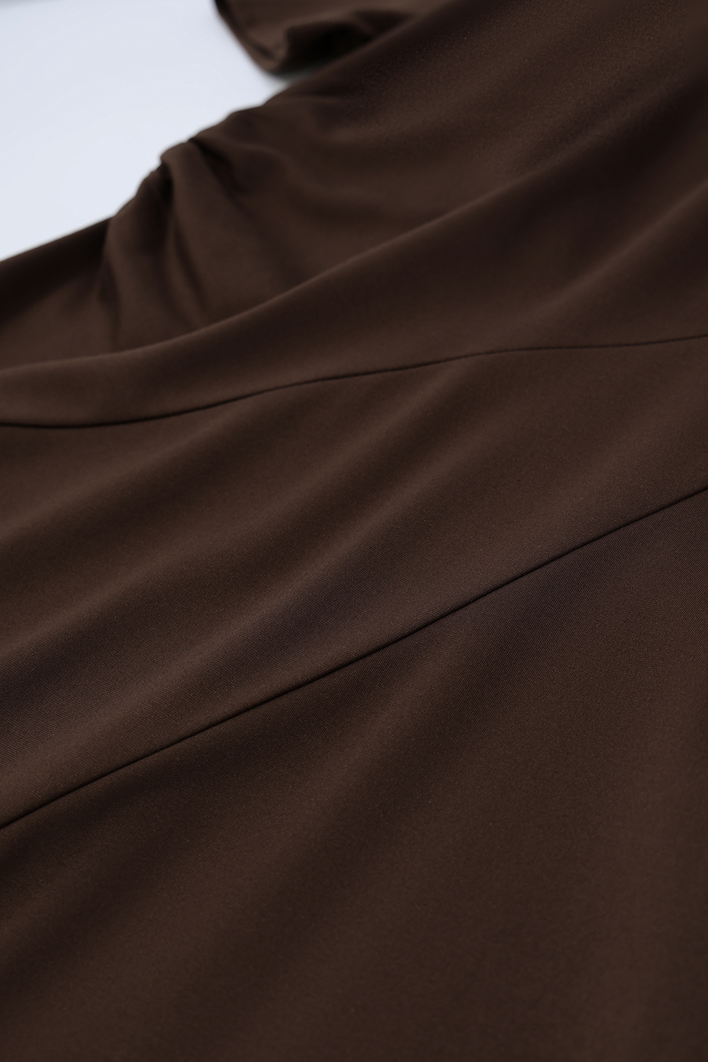 Asymmetric Neck Waist Slim Knit Dress|AMII