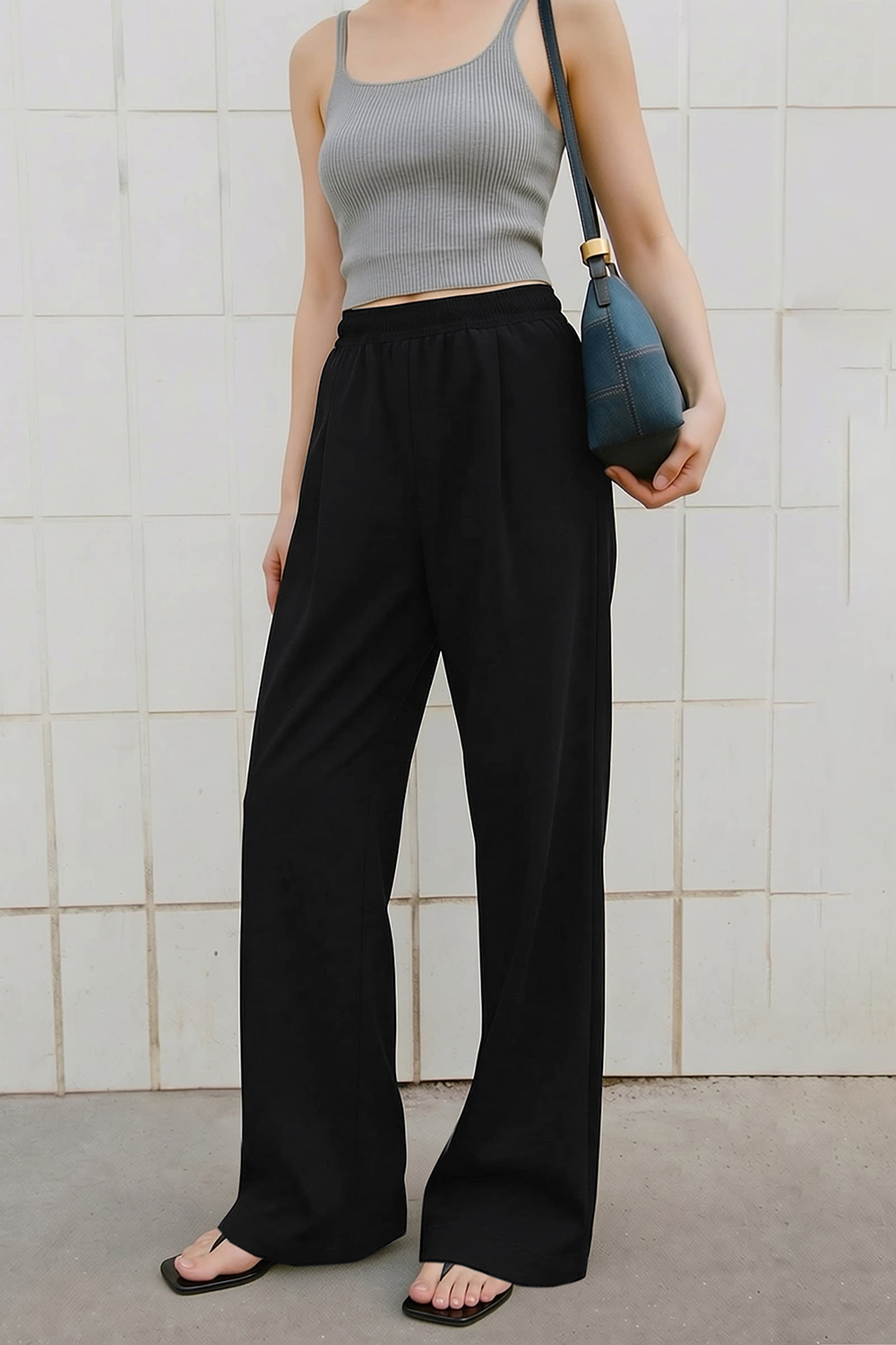Loose Wide-Leg Casual Trousers|AMII