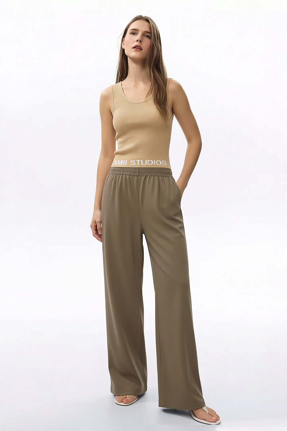 Loose Wide-Leg Casual Trousers|AMII