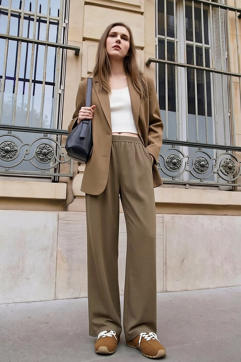 Loose Wide-Leg Casual Trousers|AMII