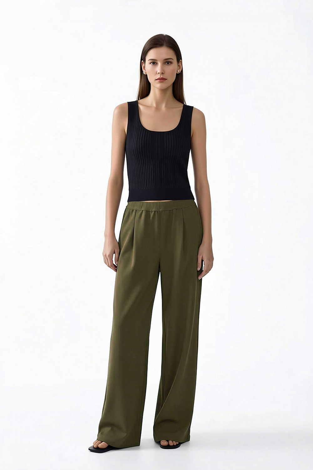 Loose Wide-Leg Casual Trousers|AMII