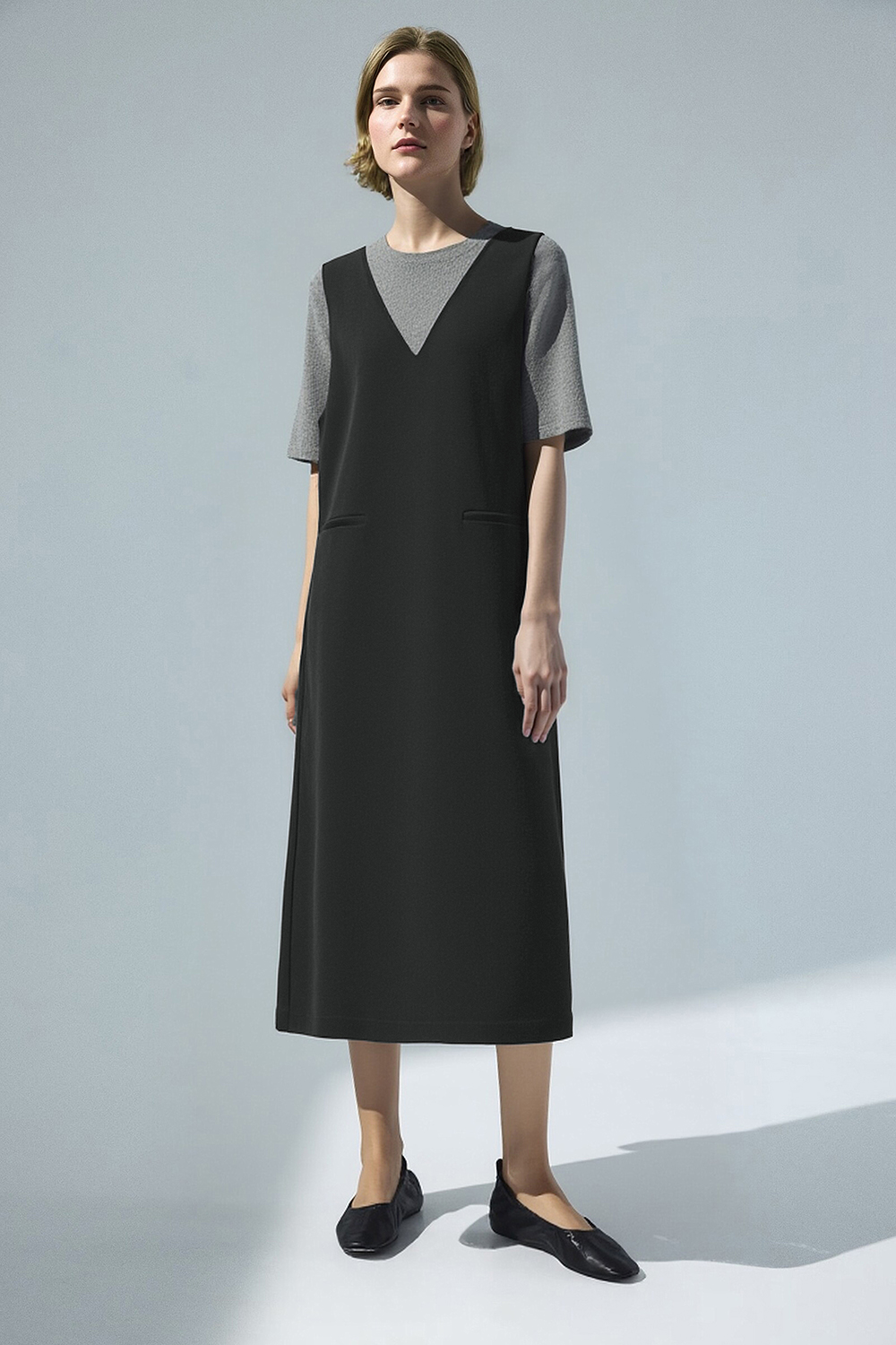 V-neck Ribbon Dress