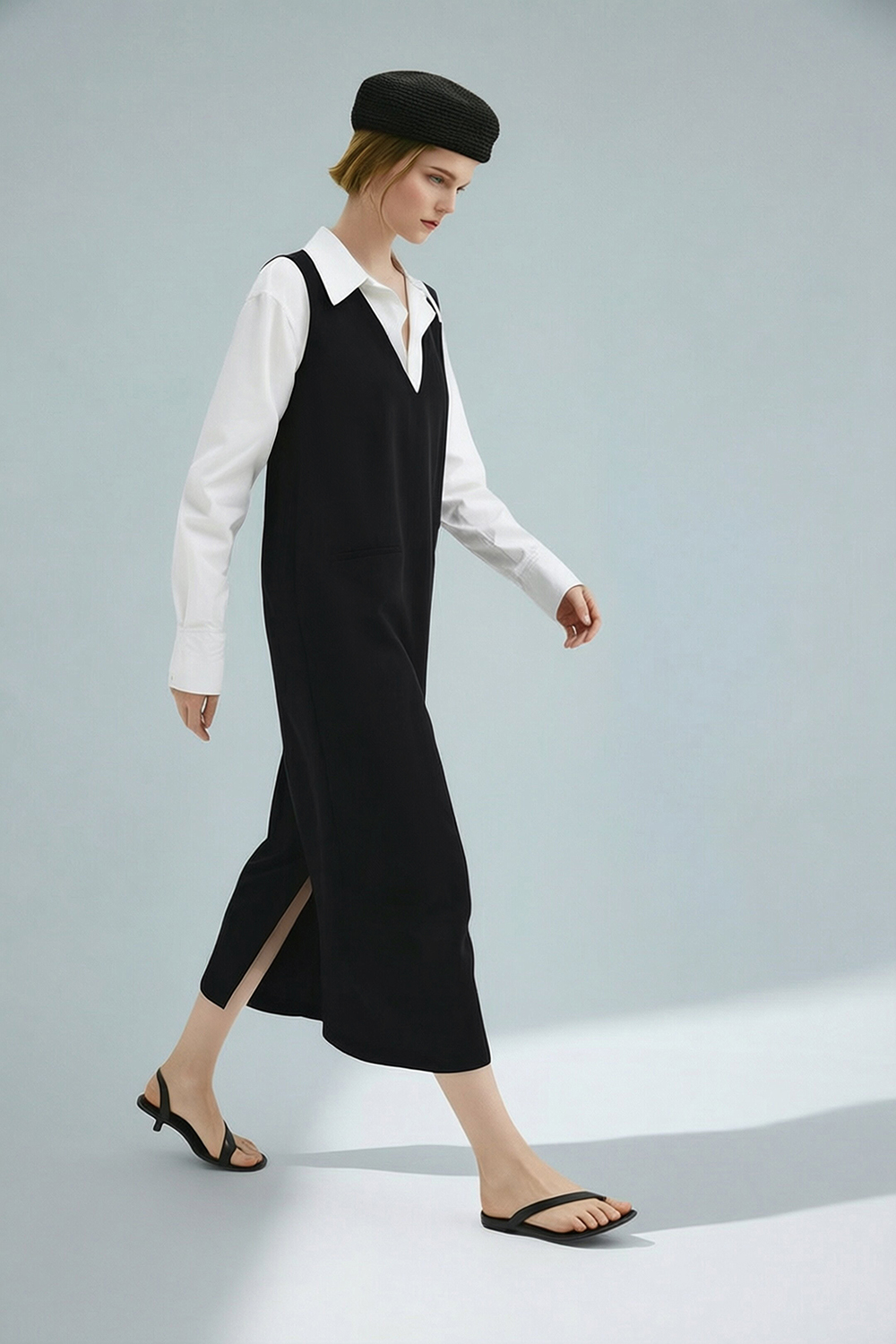 V-neck Ribbon Dress