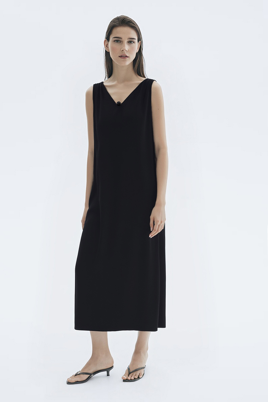 Beaded V-Neck Dress
